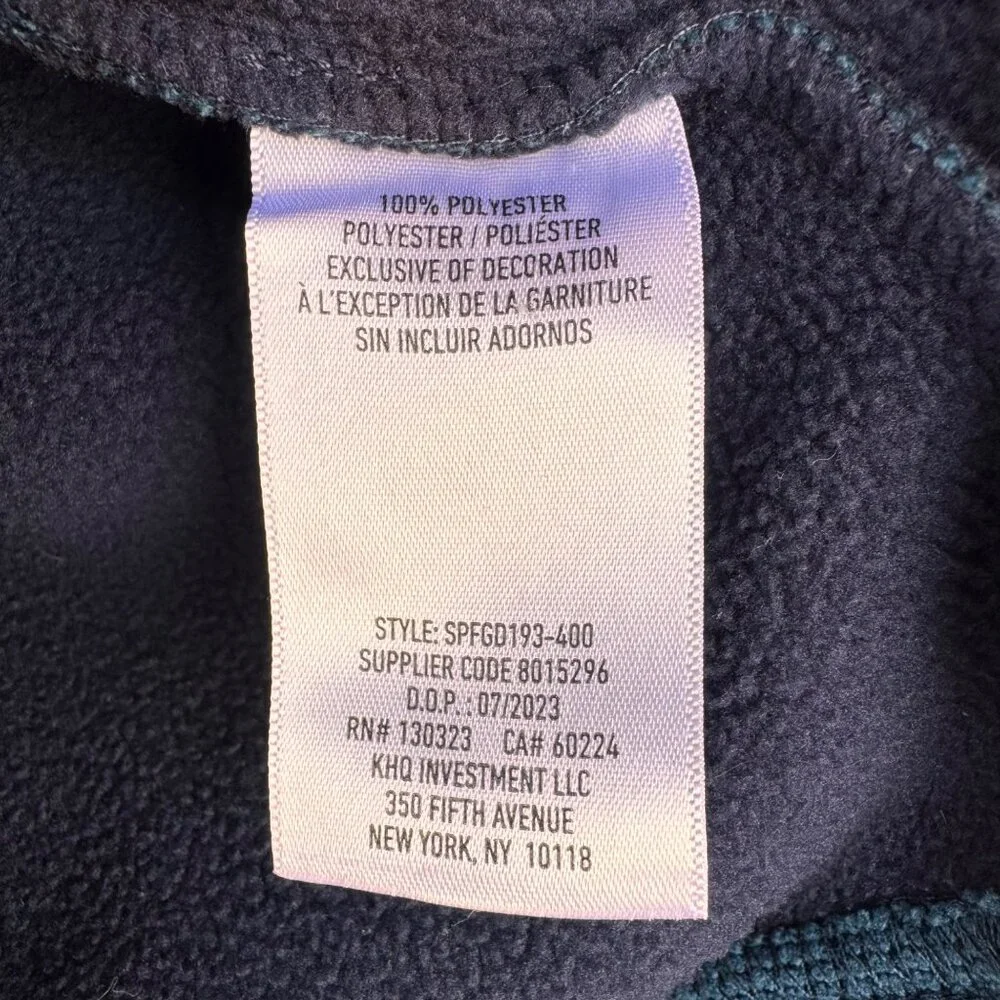 Spyder Mens Teal Blue Fleece Half-Zip Pullover Jacket M Warm Outerwear - Picture 6 of 14